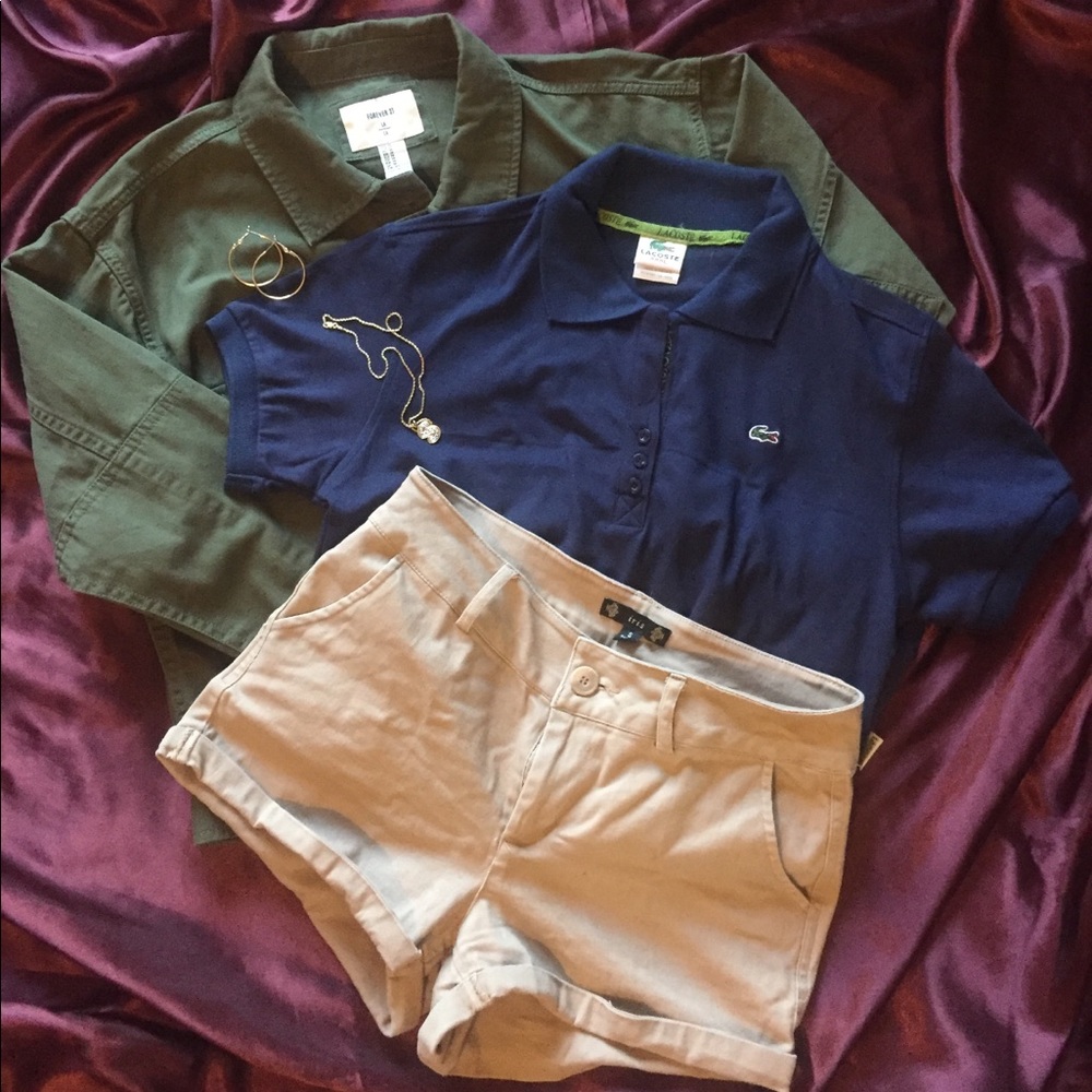 Lacoste Navy Blue Women’s Pique Polo Shirt